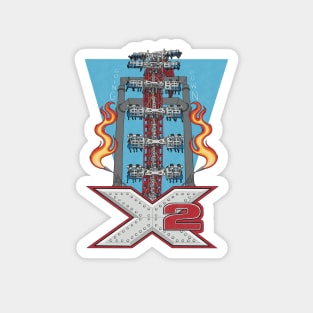 X2 Roller Coaster Magnet