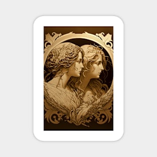 Marble Sisters - Art Nouveau Magnet