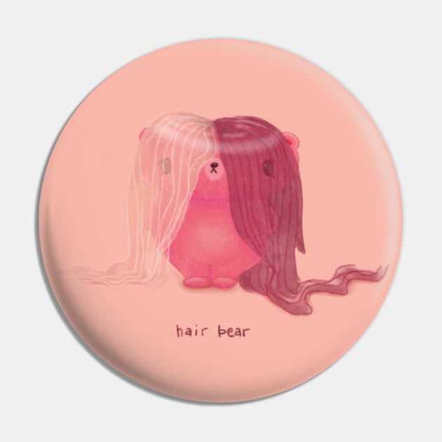 Hair Bear Pin by moonlitdoodl