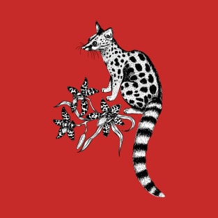 Genet with Orchids T-Shirt