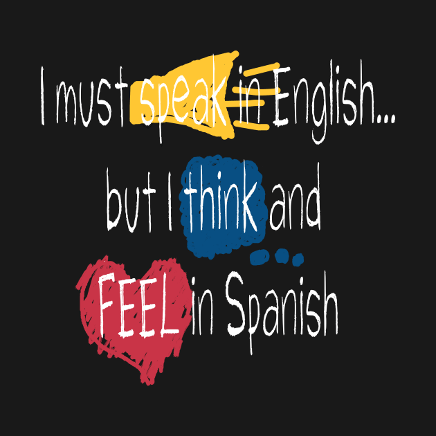 I feel and think in Spanish by BeAilustracion