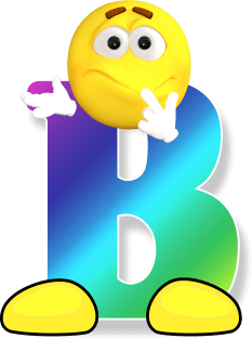 Letter B Alphabet Smiley Monogram Face Emoji Shirt for Men Women Kids Magnet