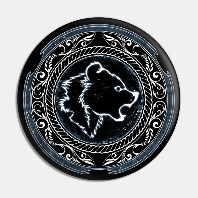 Viking bear warrior berserker shield Pin by NicGrayTees