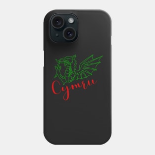 GREEN CYMRU DRAIG GOCH RED DRAGON Phone Case