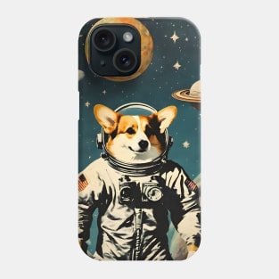 Astronaut Cogi in Space Vintage Surreal Collage Art Phone Case