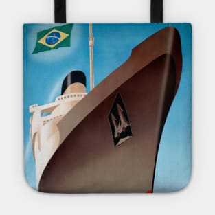 Vintage Travel Poster The Netherlands Lloyd Brasileiro Tote