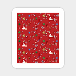 Decorative pattern with Christmas icons Magnet