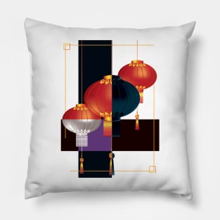 Bright Chinese lanterns Pillow