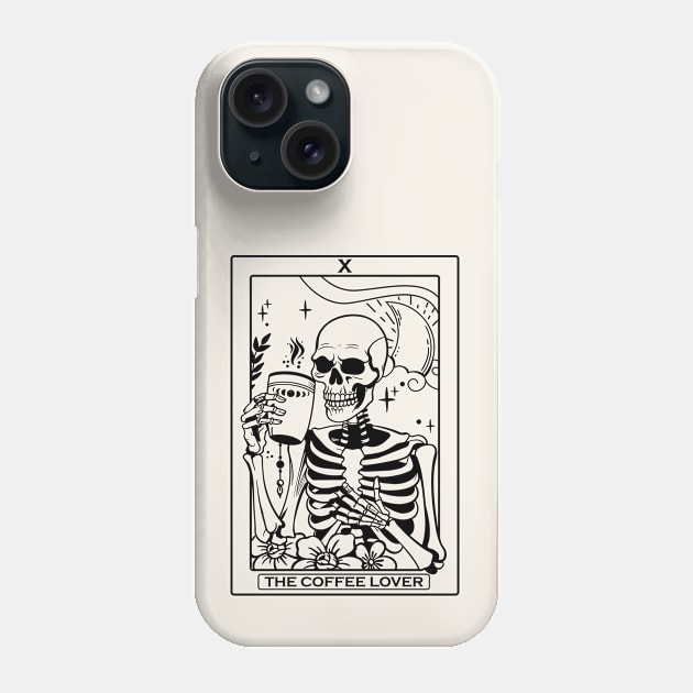 Tarot Card The Coffee Lover Phone Case by Nessanya