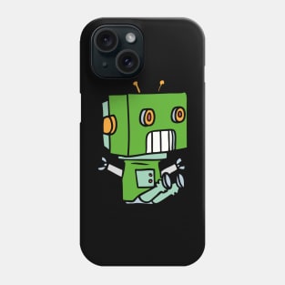 Green Cute Robot Kid Phone Case