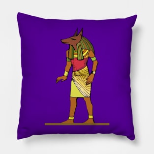 Ancient Egyptian Painting - Anubis, Man with a Canine Head Pillow