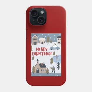 Merry Christmas city scenery Phone Case