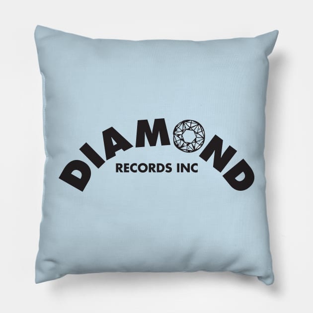 Diamond Records Pillow by MindsparkCreative