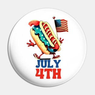 Funny hotdog Americain 4th of July gifts independence day Pin