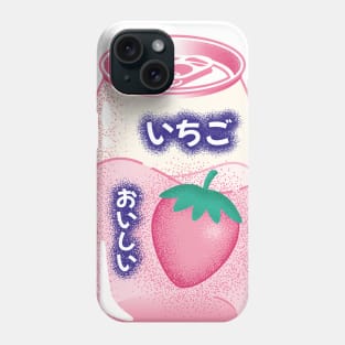 Strawberry Soda Can Japanese Soft Drink Kawaii Soft Pastel Pop Art Retro Summer Vibe Phone Case