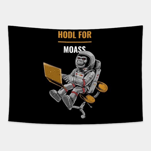 HODL For MOASS Ape Trading From Space Tapestry by LaHarra Designs