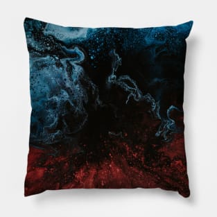 Red White And Blue granite marble Pillow