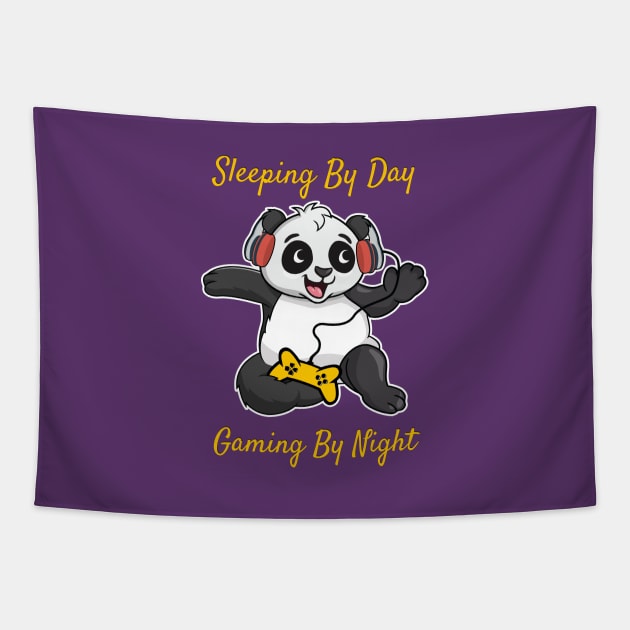 Sleeping By Day Gaming By Night Tapestry by Yourfavshop600