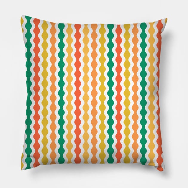 Green, Orange, Red | Formas coloridas lineales | Linear colorful shapes | 線形のカラフルな形 | Formes colorées linéaires | Lineare bunte Formen | Forme colorate lineari Pillow by Zaztrozzi