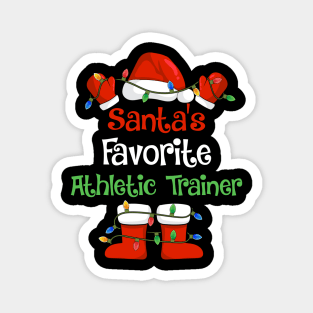 Santa's Favorite Athletic Trainer Funny Christmas Pajamas Magnet