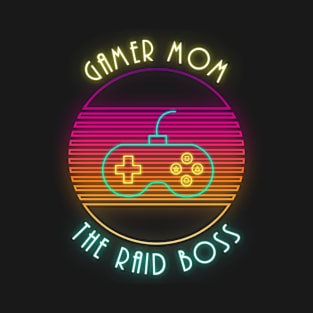 Gamer Mom Raid Boss Neon T-Shirt