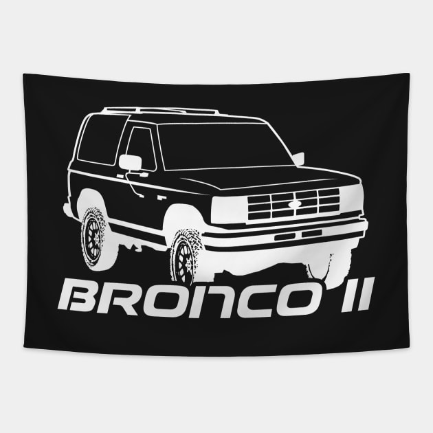 1989-1990 Ford Bronco II Black, with tires Tapestry by The OBS Apparel