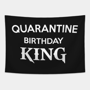 Men's Quarantine Birthday Shirt - Quarantine Birthday King T-shirt - Self Isolation Birthday Party Tee - Grey Raglan Shirt - Gift for Him Tapestry