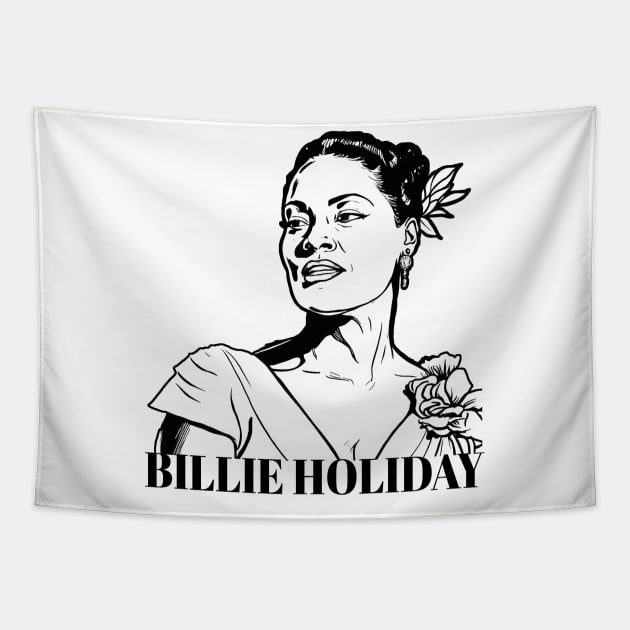 Bille Holiday - Lady Day Tapestry by UrbanLifeApparel