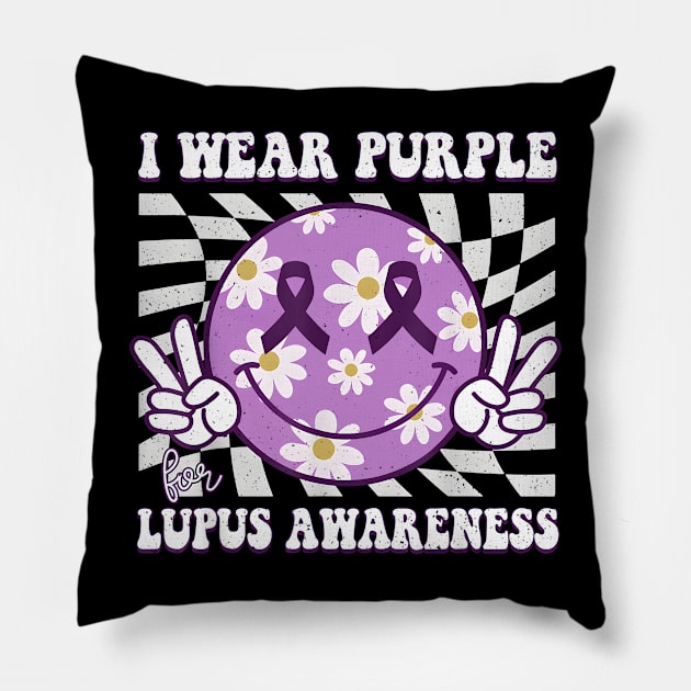 I Wear Purple for Lupus Awareness Pillow by JazlynShyann