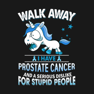 funny prostate cancer grumpy unicorn warrior T-Shirt