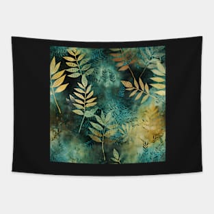 Beautiful pattern of green and yelllow leaves Tapestry