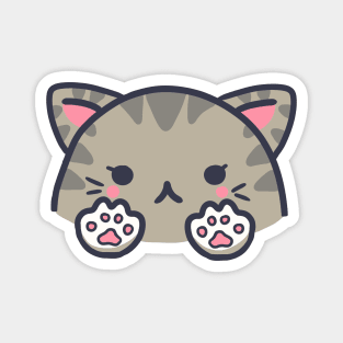 cute kawaii grey cat Magnet