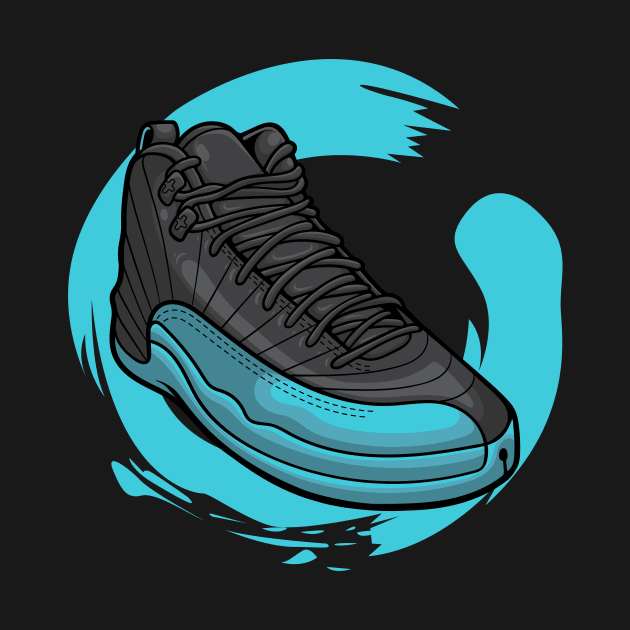 AJ 12 Retro Gamma Blue Sneaker by milatees