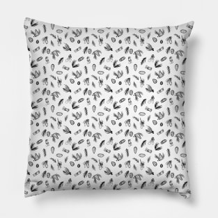 Winter Nature - monochrome Pillow