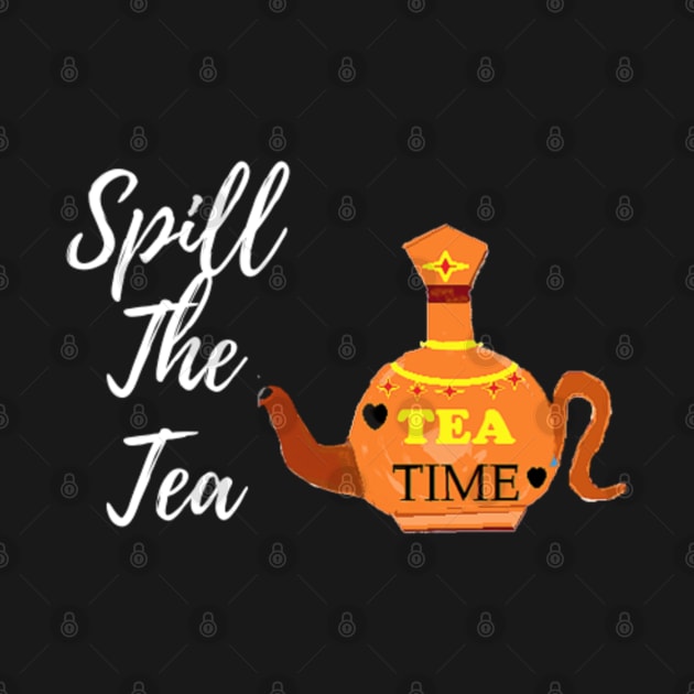 Spill The Tea Mug, Mask, Pin by DeniseMorgan