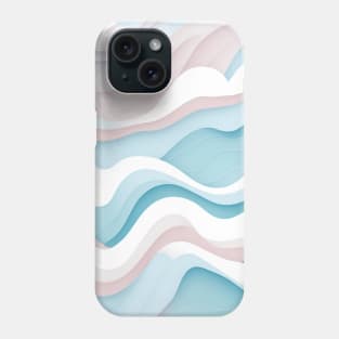 Pattern Flat Illustration Bright Isometric Pastel Colored Waves Phone Case