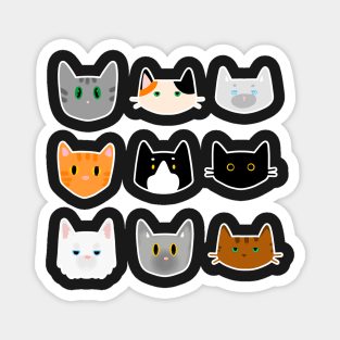 Cute Cats Pattern Magnet