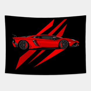 Italian V12 Aventador Gaming Tuning Fan Car Tapestry