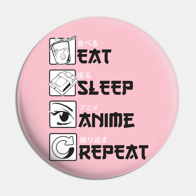 Eat Sleep Anime Repeat Pin by Noveldesigns