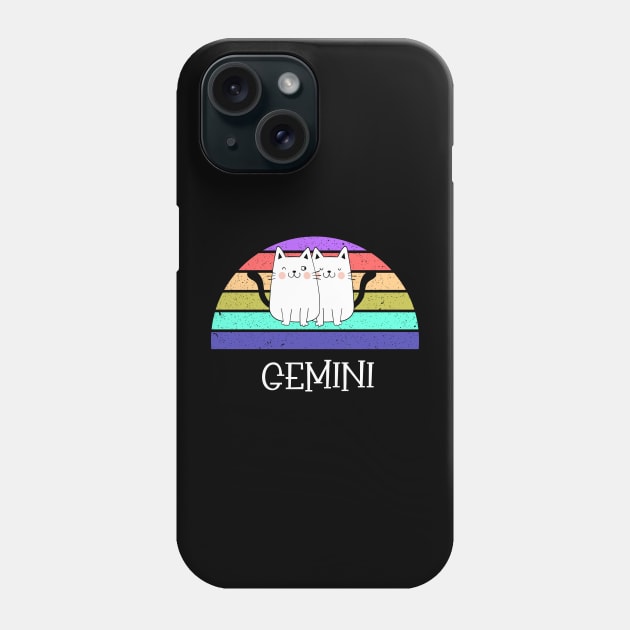 Cat Horoscope Gemini Phone Case by kooicat