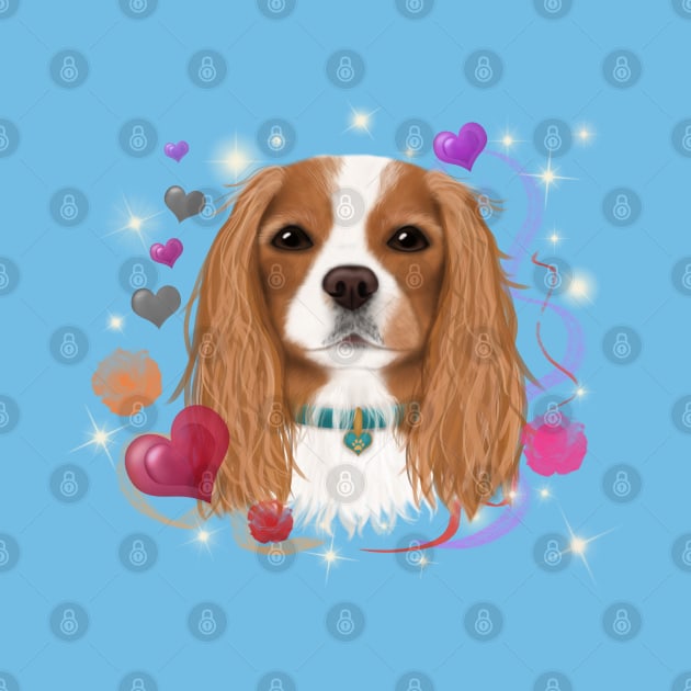 Blenheim Cavalier King Charles Spaniel Love Design by Cavalier Gifts