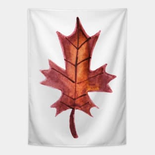 Watercolor Brown Leaf Tapestry