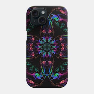 Goth Stained Glass Window Neon Phone Case