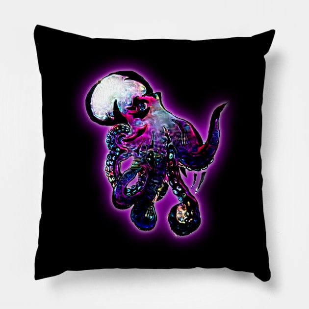 Mulitcolor Octopus Pillow by wheresyourgod