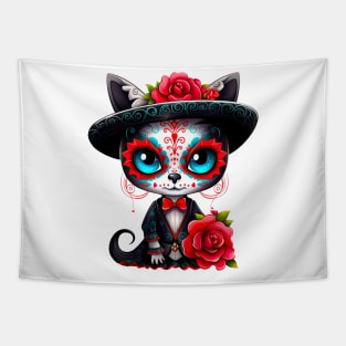 Dia de los Muertos Cat #7 Tapestry