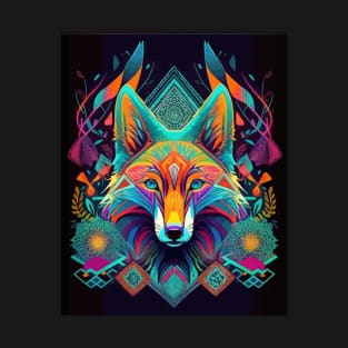 DMT Art Shamanic Fox T-Shirt