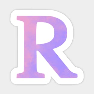 The Letter R Pink and Purple Magnet