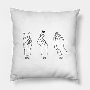 Peace Love Pray Pillow