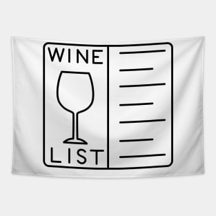 Wine List Tapestry