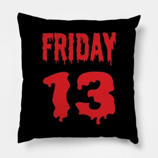 Friday the 13th minimalist design Pillow